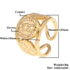 クラスターリングcottvoexquisiteジルコンバージンメアリー調整可能オープニングリングゴールドメッキ二重層グアダルーペジュエリーギフトの聖母