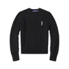 Sweater women's pullover sweater men's collar stripes fashionable long sleeved letter embroidery high-end jacquard knitted sweater