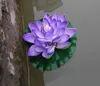 Decorative Flowers Wreaths Artificial Floating Lotus Garden Aquarium Pool Happytime Water LiliesH24229