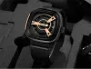 Watches Square Quartz Men's Watch Nylon & Leather Strap Digital 3d Dial Life Waterproof Alloy Case Leisure Peculiar Men Clock Wilon 1380