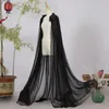 Stage Wear Plume Épaule Hanfu Cape Fée Longue Maille Manteau Chinois Vêtements Traditionnels Femmes Hommes Cosplay Costume Robe DNV16362