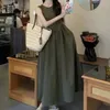 Sukienki swobodne kobiety eleganckie proste letni temperament Projekt damski w stylu francuski codzienny rękaw