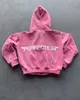 Harajuku Pink grunge sudadera de gran tamaño con cremallera sudadera con capucha con estampado de letras sudaderas con capucha chándal hombres goth y2k tops streetwear ropa 240220