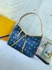 Azul Denim Flores Designer Bolsas Bolsas Grande Capacidade Sacola De Compras Tote Carteira Bolsa De Ombro Luxo Yayoi Kusama Bolsa Conjunto De 2 Peças Tote Bolsa De Ombro