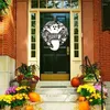 Couronne de fleurs décoratives pour Halloween, 1 pièce, accessoires saisonniers, joli cintre de porte, décoration de spectre de maison mignonne
