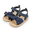 First Walkers Summer Baby Sandals Boy Girl Shoes Solid Anti-slip Soft Newborns Bow Classic Infant CribH24229