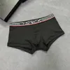 Designers marque hommes sexy caleçons hommes boxer shorts culottes sous-vêtements en coton noir vert boxer lettre ceinture respirant doux mode sport