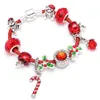 Pulseira de jóias de natal quente atacado vermelho luxo boutique presente pulseira primavera novo aniversário charme jóias estilo moda pulseira de cristal