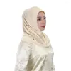 Roupas étnicas Muçulmano Hijab Undercap Cor Sólida Cobertura Completa Pescoço para Mulheres Underscarf Pronto para Usar Bonnet Oração Islam Headwrap Xale