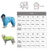 Raincoats Adjustable Pet Raincoat with Hood Waterproof Coat Parsnip Dog Jacket for Large Dogs Reflector Strip Safety Suits Dot Rain Cape