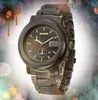 atmosphère classique affaires suisse montres à quartz deux yeux designer cool haut de gamme hommes femmes horloge de luxe mode tout le crime super calendrier montre cadeaux