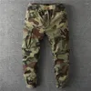 Pantaloni da uomo GustOmerD Allentato Camouflage Cargo Uomo Casual Industria Militare Qualità Cotone Mens Jogging Moda Autunno Per