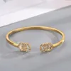 Nuovo braccialetto di diamanti designer di alta qualità Braccialetti con marchio Braccialetti Donne Bracciale di lusso Gioielli 18K Gold in acciaio inossidabile Am