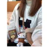 Женские толстовки HOUZHOU, винтажный свитшот Kawaii, женский большой размер, корейский модный зимний эстетический милый пуловер с круглым вырезом, повседневный пуловер в стиле Харадзюку
