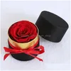 Decorative Flowers Wreaths Hug Bucket Round Flower Paper Packing Set Fresh Gift Box Party Wedding Storage Florist Supplies 210317 Dhe9U