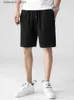 Mäns shorts Summer Mens Invisible Zipper Open Crotch Shorts Outdoor Sports Mens Plus Size Size Shorts Grey Black Q240229