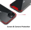 Estuches para teléfonos de acrílico transparente espacial para iPhone 14 13 12 11 Pro Max XR XS X 8 7 Plus con botón plateado galvanizado independiente sensible Cubierta de protección completa para cámara
