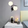 Wall Lamp European Style Modern LED Light Simple Decoration Home Lighting Bedside Double Head Bedroom/Study/Aisle