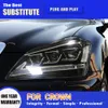 High Beam Angel Eye Projector Lens For Toyota CROWN LED Headlight Assembly 05-09 Turn Signal Daytime Running Light Front Lamp Headlights