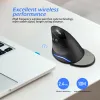 Möss Zelotes Vertical Mouse Wireless Gaming Mouse Ergonomic RGB Optical Mice Batteris Power 2400 DPI 2.4G för PC Laptop 6 Buttons F17