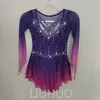 Stage Wear LIUHUO Vêtements de performance de patinage artistique Classement personnalisé Dégradé violet pour enfants