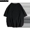 YASUGUOJI однотонная футболка большого размера для мужчин, свободная повседневная одежда для бодибилдинга и фитнеса, образ жизни, футболка, мужская уличная одежда, топы в стиле хип-хоп 240219