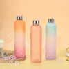 Home 1000ML Frosted Plastic Water Bottle With Time Marker 32 OZ Motivational Reusable Fitness Sports Outdoors Travel Bottle Cups Leakproof BPA Free LT795