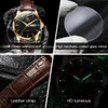 OLEVS Herrenuhr, Top-Marke, Luxus-Quarz-Armbanduhr, atmungsaktives Lederarmband, wasserdicht, Business-Casual, 240227