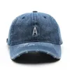 Ball Caps 2024 Washed Hombres para hombres viejos Denim Repised Peaked Peaked Outdoor Leisure Protección solar para mujeres Sunshade Béisbol