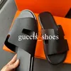 Slippare designer läder sandaler flip flop arv kalvskinn sandaler sommar lata stora strandssleden