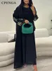 Etnik Giyim Eid Ramazan Siyah Müslüman Kadınlar İçin Mütevazı Elbise Suudi Arapça Femme Açık Düz Abaya İslam Türkiye Fas Kaftan