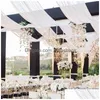 Autres événements Fournitures de fête Robe de mariée blanche Plafond Drapes Toit Canopy Décor Dra Tissu Rideau en mousseline de soie pour la cérémonie Stage El D Dhg3N