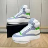 Laarzen Handgemaakte mode heren casual sneakers Dikke zolen Hoge schoenen Witte platformtrainers Dames Ademende enkel