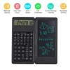 Foldbar multifunktionella vetenskapliga kalkylatorer 10-siffriga stor skärmdisplay med anteckningsmedel Erasable Writing Tablett Digital Ritning Pad Math Calculato