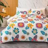 Fashion Bedding Quilted Bedspread Floral Print Patchwork Coverlet Summer Quilt Blanket Cubrecam Bed Cover Colcha No Pillowcase 240227