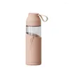 Water Bottles Bottle With Sleeve Creative Cute Insulated Glass Milk Juice Eco Coffee Cup Friendly Drinkware Waterbottle