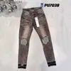 Jeans da uomo viola Designer Uomo Donna Denim Pant Distressed Strappato Biker Jean Slim Fit Moto Abbigliamento uomo Taglia 30-40 240229