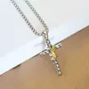 Dy Cross Double X Halsband Tråd Pendant Classic Necklace Button244Z