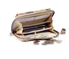 5pcs Wallets Women Cork Leather Butterfly Geometry Printing Cross Phone Flap Cover Long Phone Bag Mix Color