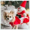 Hoodies Medium Large Dog Dog Pet Christmas Clothes A Hacking Outfit Santa Doll Autumn and Winter Dog Costume Dog Clothes Winter