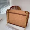 Designer crossbody väskor guld chian messenger väska kvinnor mocka axelväska klassiska märke luxurys handväskor handväska