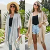 Swim wear Womens Tops Loose Tassels Coverups Beach Swim Bikini Kimono Cardigan Bathing Suit Cover Ups Blouse for Swimwear Resort Wear 240229