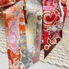 Lenços designer sarja pequeno lenço feminino fita fita embrulho saco gravata alça fita decoração fluff fita bandana mulheres h71b