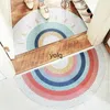 Mattor Rainbow Cartoon Sand Scraping Door Entrance Welcome Mat Hall Bad Nonslip Rug Dust Borttagning Mattor Tråd Loop Footpad Doormat H240514