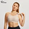 Ensembles / combinaisons plus taille de sport femme taille pour le soutien-gorge de soutien-gorge push up yoga croptops avant réglables gyms wirefrets gym