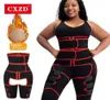 CXZD 3 i 1 Neoprene midjetränare lårtrimmer ben shapers kvinnor kropp dubbel bälte rumpa lyftande form svett sport 2112304015944