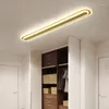 Lustres Nordic LED Bande Moderne Minimaliste Ligne Lumineuse Chambre Plafond Décoration Lampe Allée Balcon Or Décor Lustre