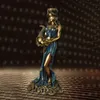 Statua della Fortuna con gli occhi bendati Antica dea greca romana della fortuna Decorazioni per sculture di fortuna blu vintage per la casa 240220