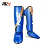 Sicurezza Kickboxing/Combattimento/Kungfu/Taekwondo/Lotta/Karate Protezione per la tibia Attrezzatura per l'allenamento di boxe Protezione per il collo del piede in pelle PU Protezione per la tibia