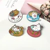 Creative Cartoon New Cute Coffee Cup Alloy Brooch, Cat Soaking Bath Accessory, Brooch Badge